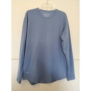 BYLT Premium Basics Lux T-Shirt Sz XL Drop Cut Long Sleeve Stretch Active Gray